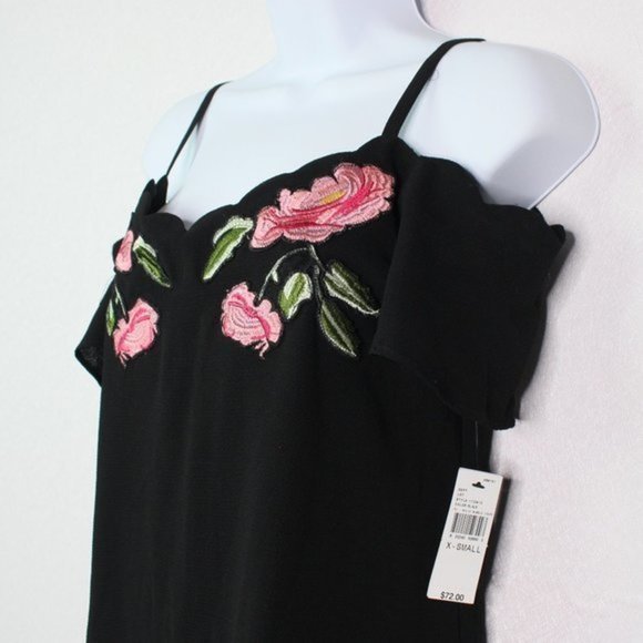 A. Byer Open Shoulder Floral Embellished D… - Picture 4 of 12